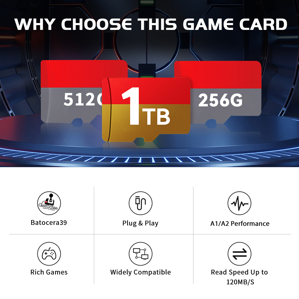 1TB Latest Batocera 39 OS TF G - огляд і ціна Gaming Console Steam Deck