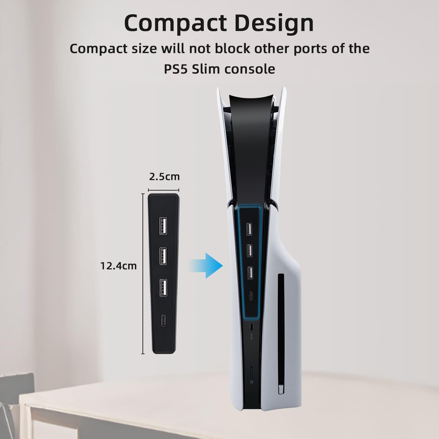 4 Ports USB Hub for PS5 Slim D - огляд і ціна Gaming Console Sony