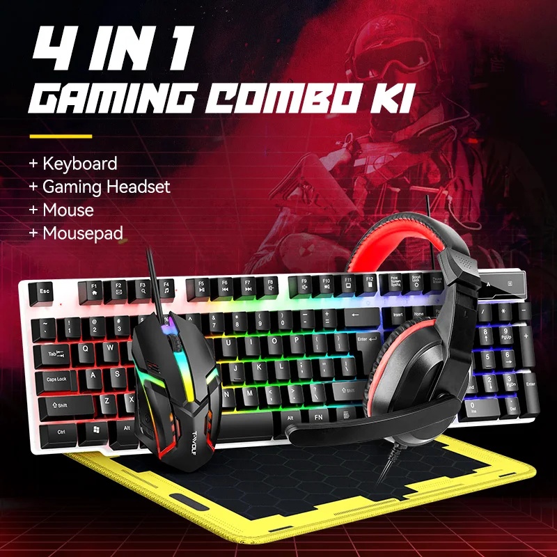 NEW USB Keyboard And Mouse Gam - огляд і ціна Gaming Headset Wired