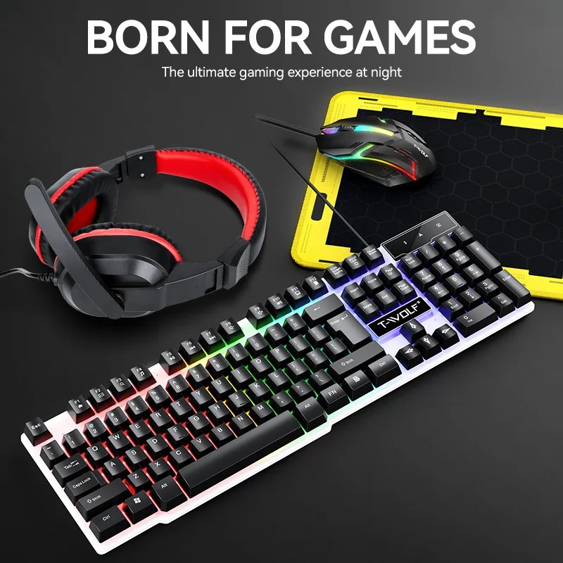NEW USB Keyboard And Mouse Gam - огляд і ціна Gaming Headset Wired